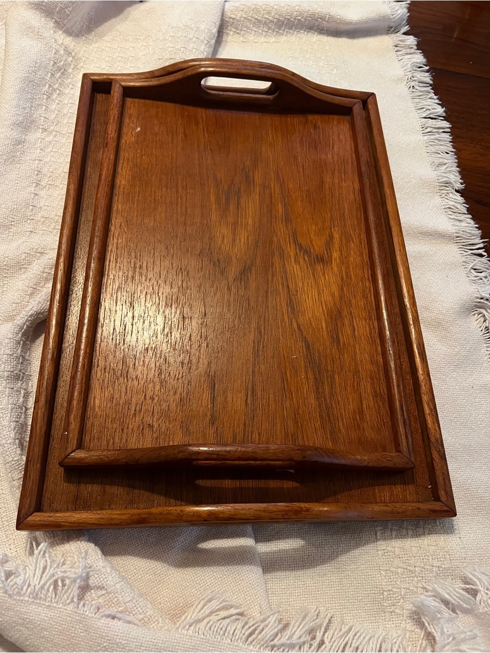 Set Of 2 Mid-Century Trays -Made in Thailand